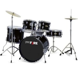 BATERIA PRO FIRE BUMBO 20 PRETA FERRAGEM CROMADA