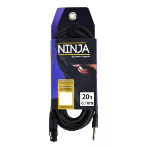 CABO MICROFONE NINJA 20FT 6.10M (P10 - XLRF) SANTO ANGELO