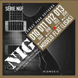 ENCORDOAMENTO GUITARRA FLAT NGF812 012 + 1 MI + PALHETA