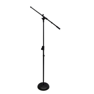 PEDESTAL MICROFONE GIRAFA COM BASE DE FERRO SATY
