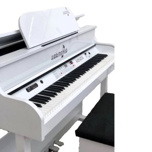 PIANO DIGITAL HARMONIA HS88 ROMA BRANCO BRILHO