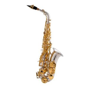 SAX ALTO HOYDEN HAS-25 PG PRATA COM CHAVES DOURADA MIB