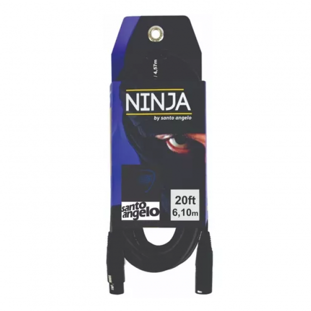 CABO MICROFONE NINJA 20FT 6,10 M (XLR - XLR) SANTO ANGELO