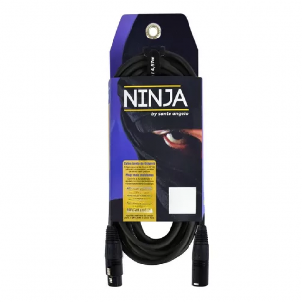 CABO MICROFONE NINJA 30FT 9.15M (XLR - XLR) SANTO ANGELO