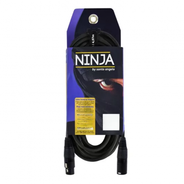 CABO MICROFONE NINJA 30FT 9,10 M (XLR - XLR) SANTO ANGELO