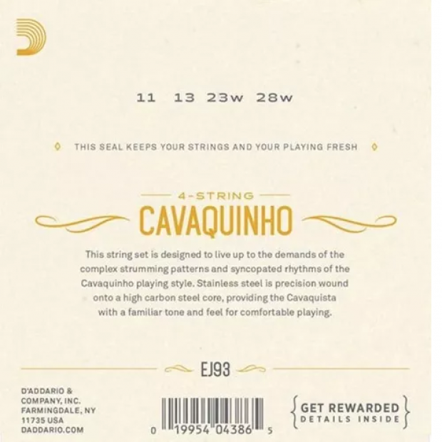 ENCORDOAMENTO CAVAQUINHO EJ93 DADDARIO