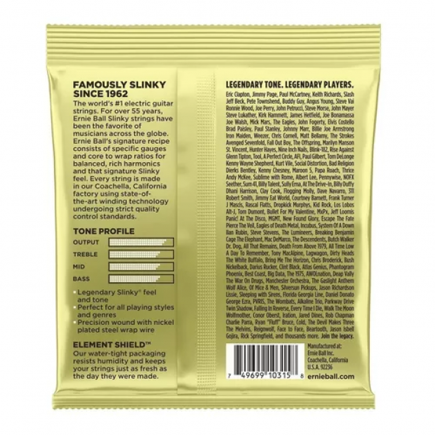 ENCORDOAMENTO GUITARRA M SLINKY 2214 012 ERNIE BALL