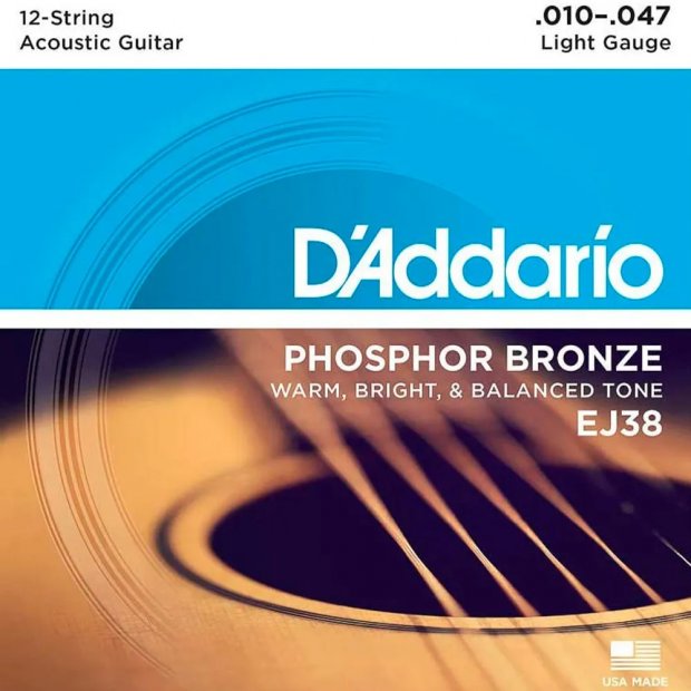 ENCORDOAMENTO VIOLAO EJ38 12 CORDAS DADDARIO