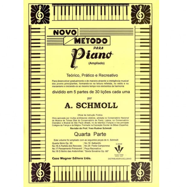 NOVO METODO PARA PIANO PARTE IV SCHMOLL