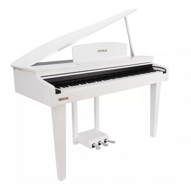 PIANO DE CAUDA DIGITAL TOKAI TP 200C BRANCO BRILHO
