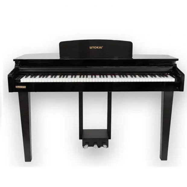 PIANO DE CAUDA DIGITAL TOKAI TP 200C PRETO BRILHO